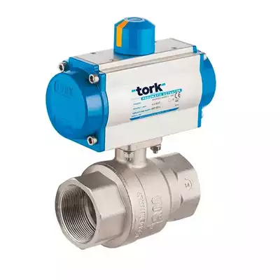 Zawór kulowy 1/4 z napędem pneumatycznym ze sprężyną jednostronnego działania nierdzewny