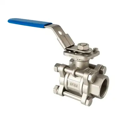 Zawór kulowy 1.1/2" ręczny 3-częściowy INOX 301BV