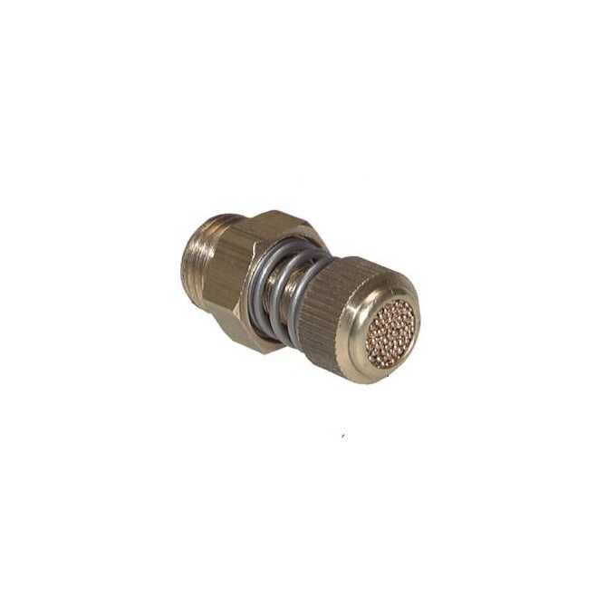 Silencer with throttle and flow regulation 3/8