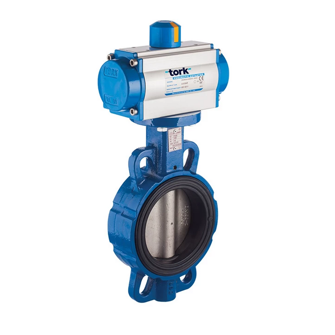 DA 8021125 inter-flanged butterfly valve with pneumatic actuator ...
