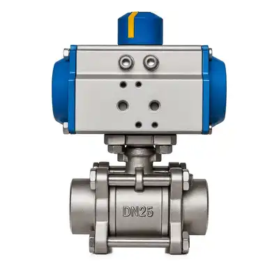 Zawór kulowy 1/2 do wspawania nierdzewny pneumatyczy napęd jednostronny