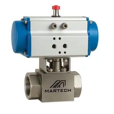 Zawór kulowy 1/2 wysokociśnieniowy 500 Bar pneumatyczny