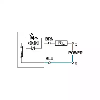 Czujnik kontaktr. 5-120V AC/DC 2-przew.,kabel 5m, bez wtyku