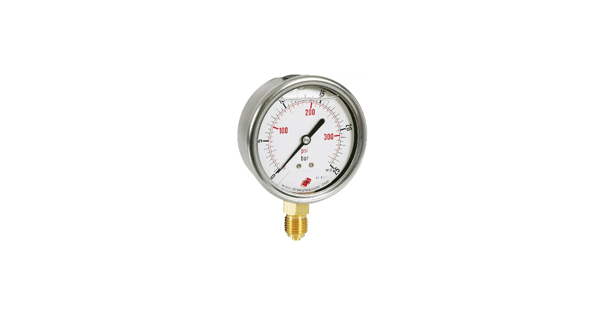 Produktbild von Glycerin-Manometer 0–6 Bar – 1/4 Zoll Anschluss, 63 Mm Durchmesser, Für Druckmessung In Hydraulik & Pneumatik
