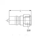 Króciec hydrauliczny G3/4w ISO B INOX